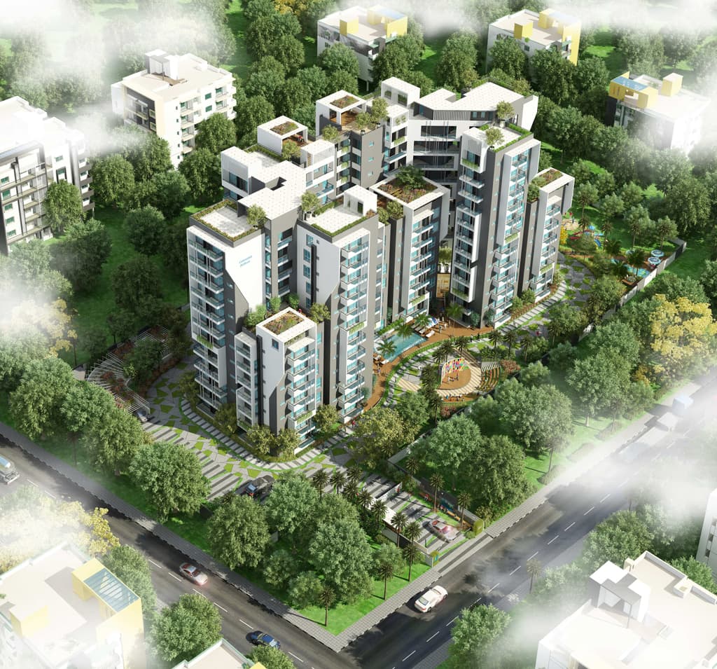 Residential project aerial view